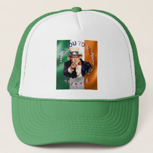 Irish American Uncle Sam Celebration Shindig Truckerkappe