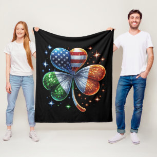 Irish-amerikanische Flagge ST. PATRICK'S DAY Fleecedecke