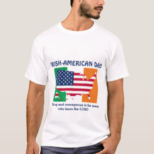 IRISH AMERIKANISCHER VATER Starker mutiger Persona T-Shirt