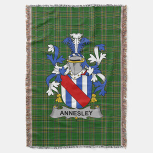 Irish Annesley Coat of Arms Familienwappen Irland Decke