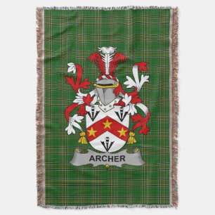 Irish Archer Coat of Arms Familienwappen Irland Decke