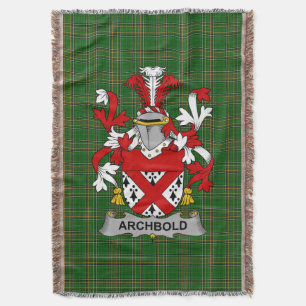 Irish Archfold Coat of Arms Familienwappen Irland Decke