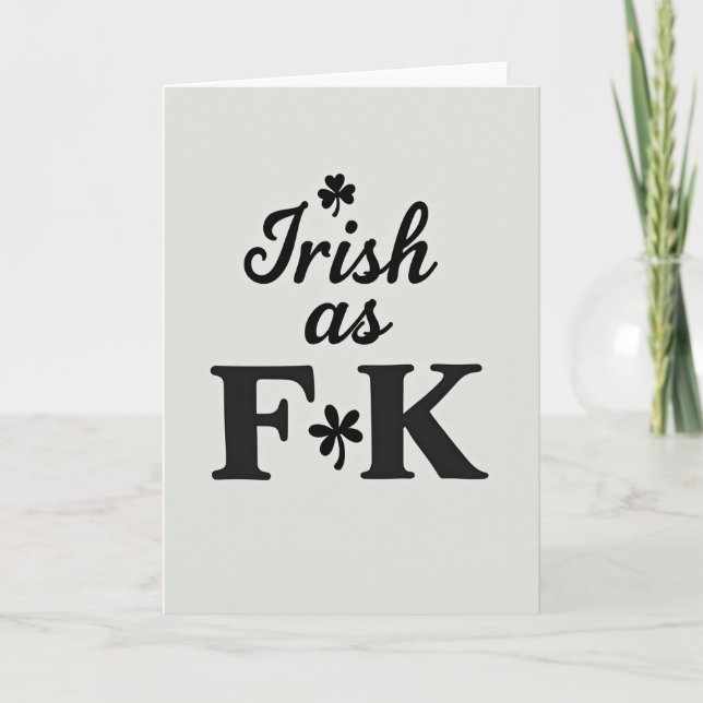 Irish As Fk Awesome Karte (Vorderseite)