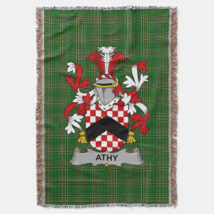 Irish Athy Coat of Arms Familienwappen Irland Decke