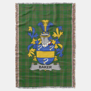 Irish Baker Coat of Arms Familienwappen Irland Decke