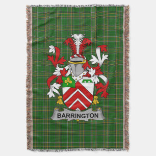 Irish Barrington Coat of Arms Familienwappen Irlan Decke