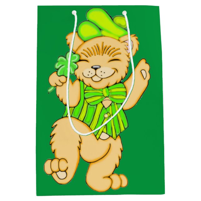 Irish Bear Gift Bag Mittlere Geschenktüte (Vorderseite)