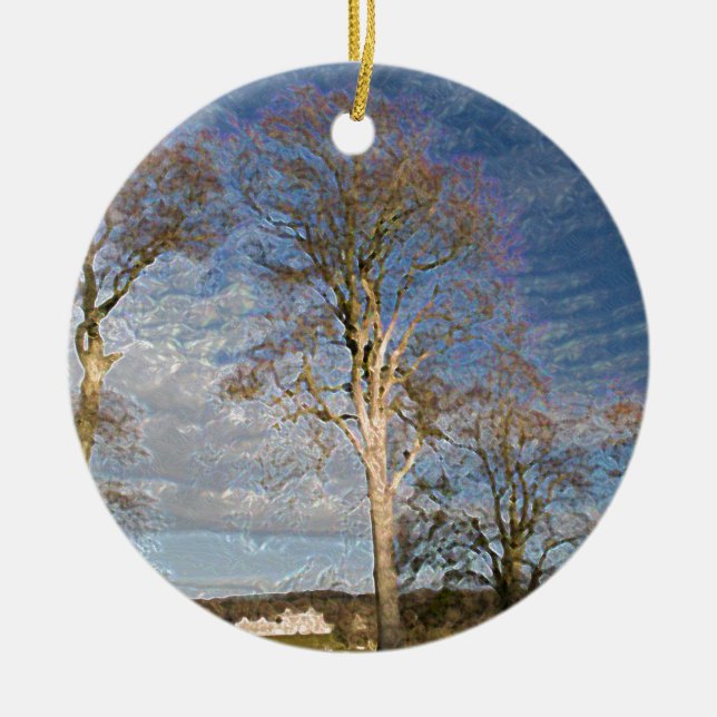 Irish Beech Trees Keramikornament (Vorne)