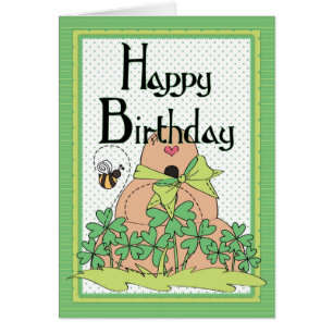 Irish Beehive Happy Birthday Greeting Card