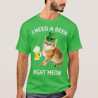 Irish Beer Cat St Patricks Day Drinks s Geschenk T-Shirt
