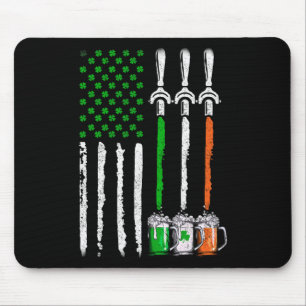 Irish Beer Ireland American Flag St Patricks Day Mousepad