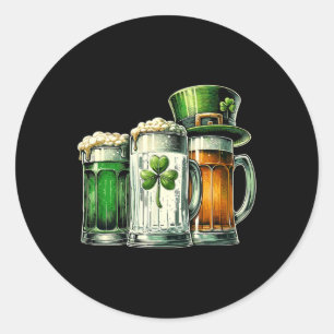 Irish Beer Ireland Flag St Patricks Day Runder Aufkleber
