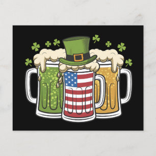 Irish Beer Ireland USA American Flag St Patrick's