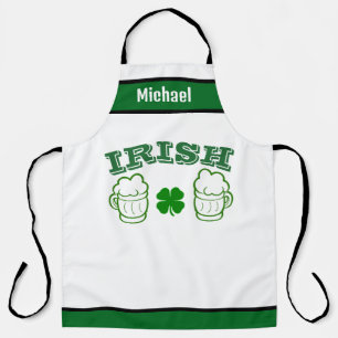 Irish Beer Lover Schürze - Personalisiertes Pub Ge