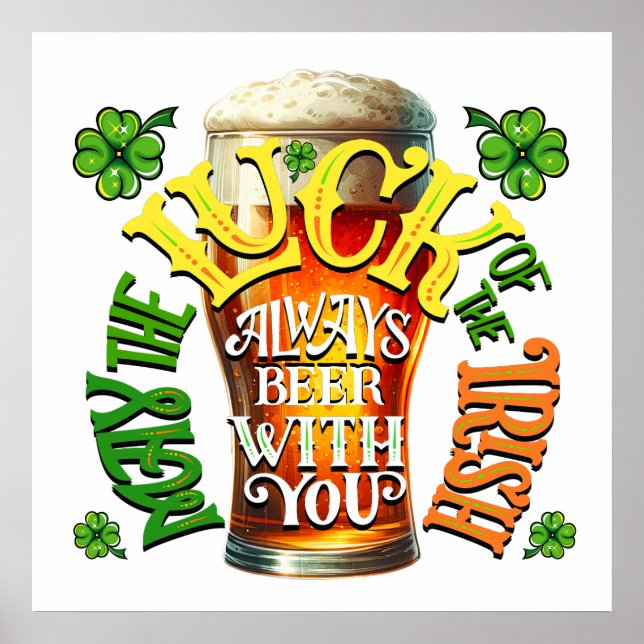 Irish Beer Spaß Poster (Vorne)