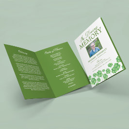 Irish Beerdigung Obituary Order of Service Clover  Programm