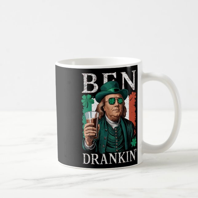 Irish Ben Drankin Beer - St Pattys - Männer und Fr Kaffeetasse (Rechts)