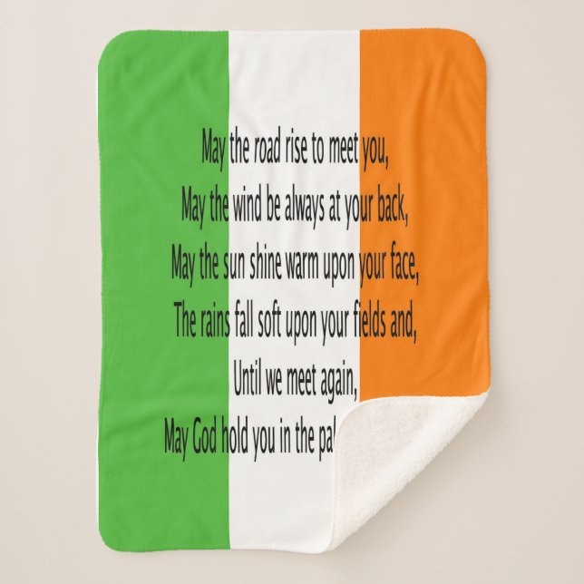 Irish Bessing Sherpa Blanket Sherpadecke (Vorderseite)
