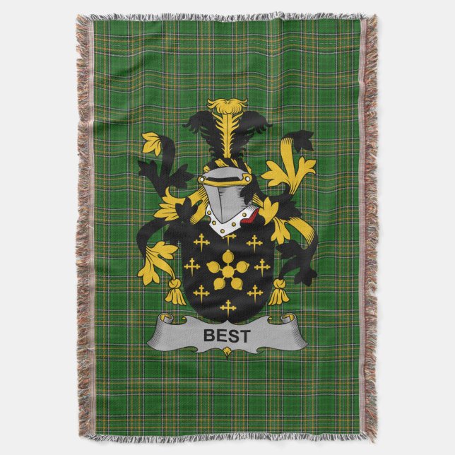 Irish Best Coat of Arms Familienwappen Irland Decke (Vorderseite Vertikal)