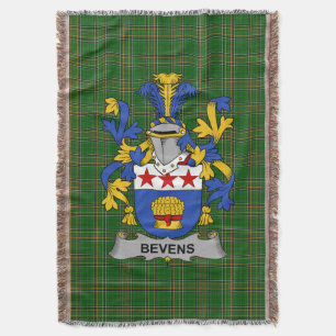 Irish Bevens Coat of Arms Familienwappen Irland Decke