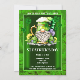 Irish Bierleprechaun gnome Irland Kleeblatt chic Einladung