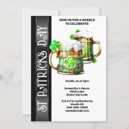 Irish Biertankard Kleeblatt Clover St. Patrick's Einladung