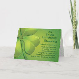 Irish Birthday Blessing Wish Karte
