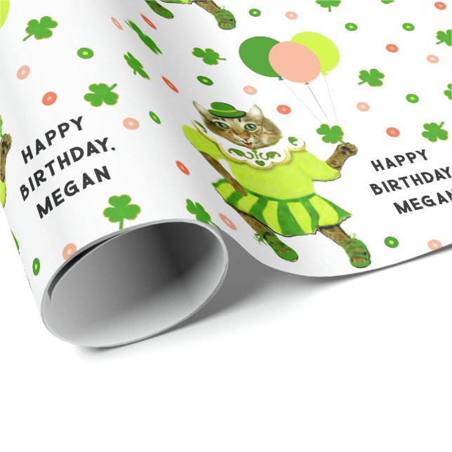 Irish Birthday Gift Geschenkpapier (Rolleneckpunkt)