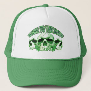 Irish bis auf die Knochen Schädel Truckerkappe