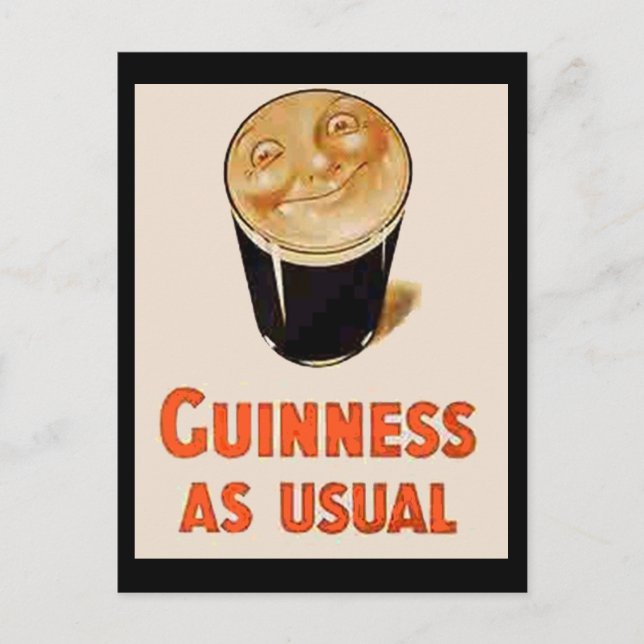 Irish Black Beer Postkarte (Vorderseite)