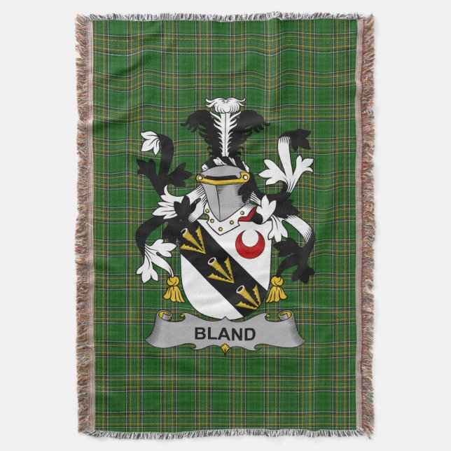 Irish Bland Coat of Arms Familienwappen Irland Decke (Vorderseite Vertikal)