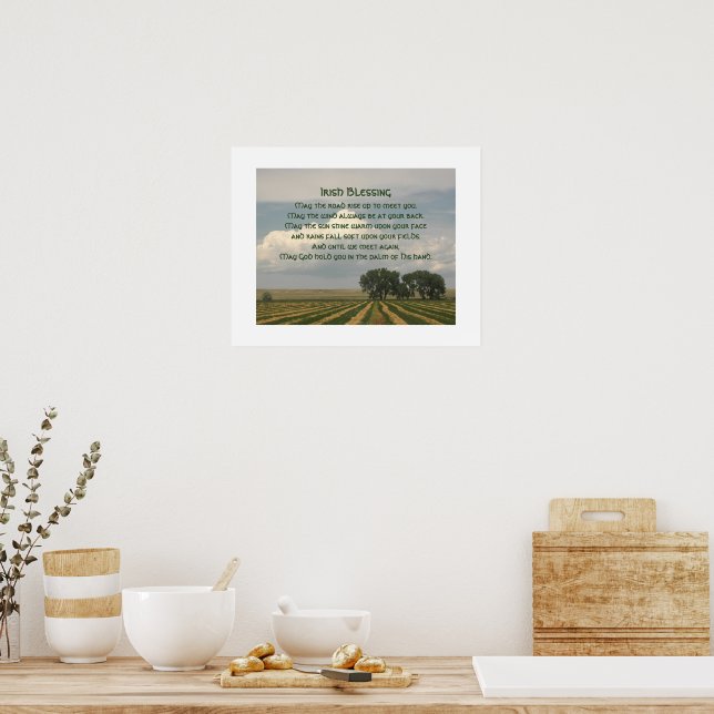 Irish Blessing Ackerlandschaft Poster (Küche)