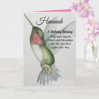 Irish Blessing Birthday Hübsch Hummingbird Wings