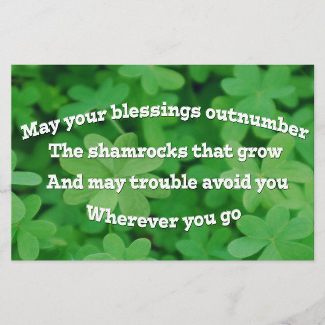 Irish Blessing Briefpapier (Vorderseite)
