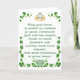 Irish Blessing Card aus Irland Option 3 Karte