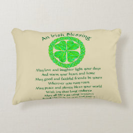 Irish Blessing Celtic Kleeblatt Zierkissen