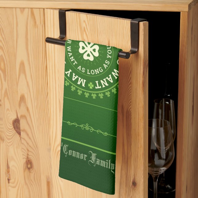Irish Blessing | Dürfen Sie so lange leben, wie Si Geschirrtuch (Drittel gefaltet)