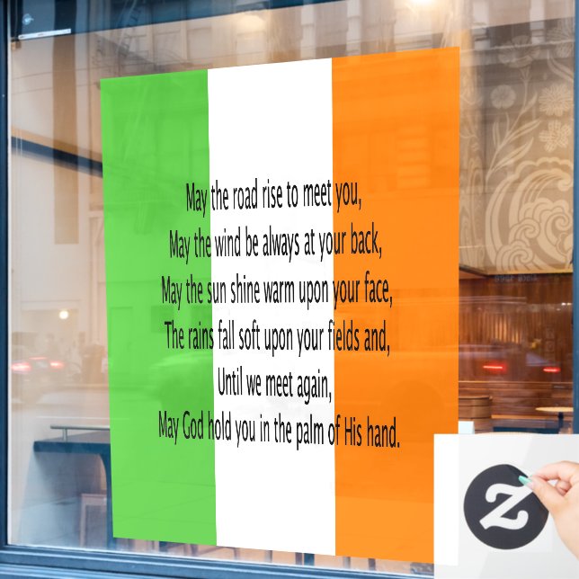 Irish Blessing Fensteraufkleber (Café-Fenster)