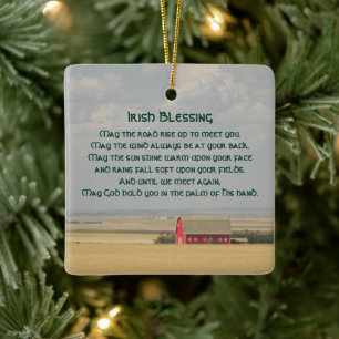 Irish Blessing Golden Wheat Fields Keramikornament
