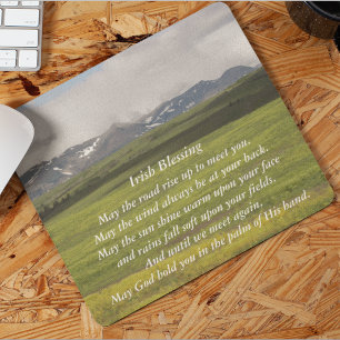 Irish Blessing Green Valley Landschaft Mousepad