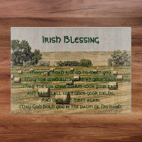 Irish Blessing Hay Bales in Field