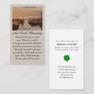 Irish Blessing Herzliches Beileid Visitenkarte