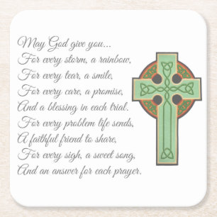 Irish Blessing II Rechteckiger Pappuntersetzer