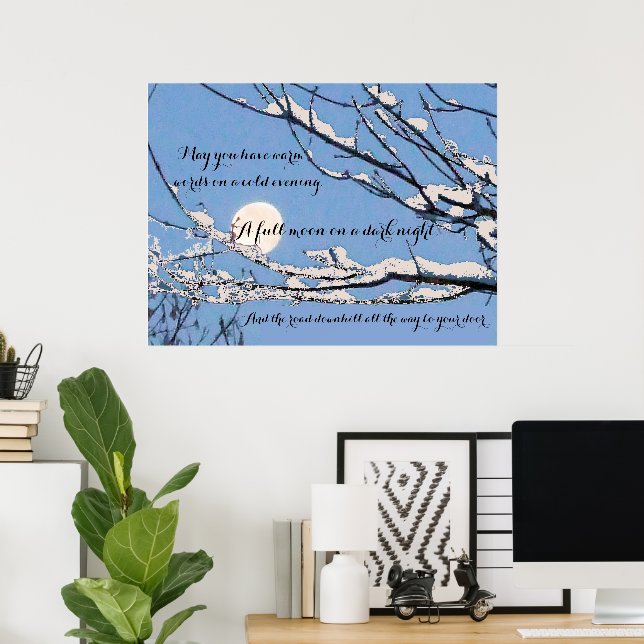 Irish Blessing - Mai Sie warme Worte über Erkältun Poster (Heimbüro)