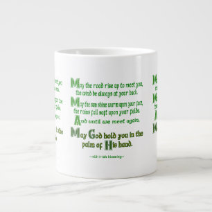 Irish Blessing Möge der Weg auf dich warten Jumbo-Tasse