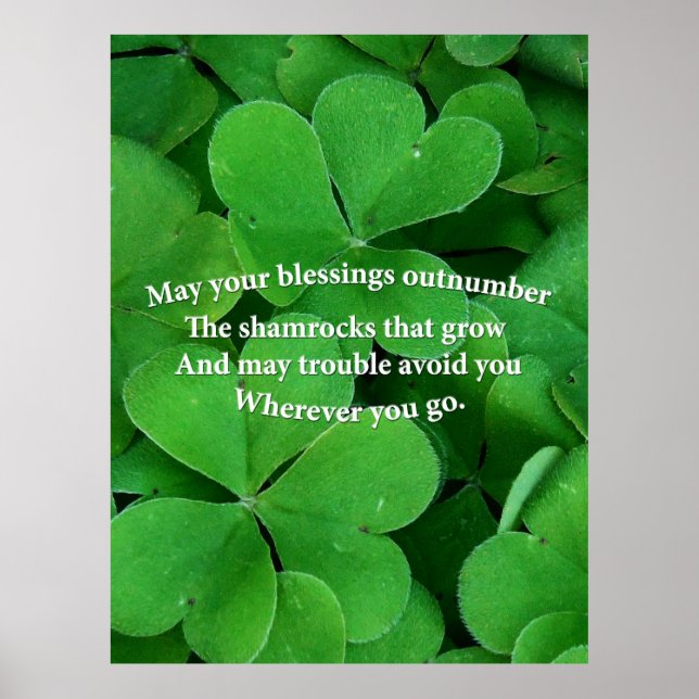 Irish Blessing Poster (Vorne)