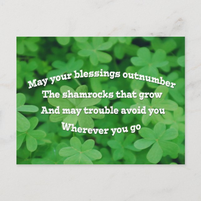 Irish Blessing Postkarte (Vorderseite)