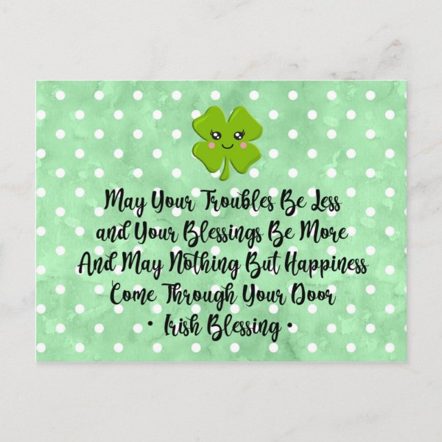 Irish Blessing Postkarte (Vorderseite)