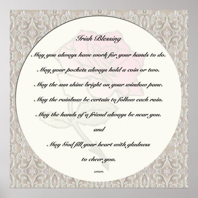 Irish Blessing Print Poster (Vorne)