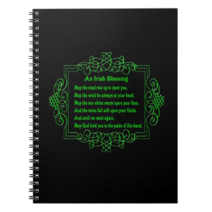 Irish Blessing Spiral Notebook Notizblock